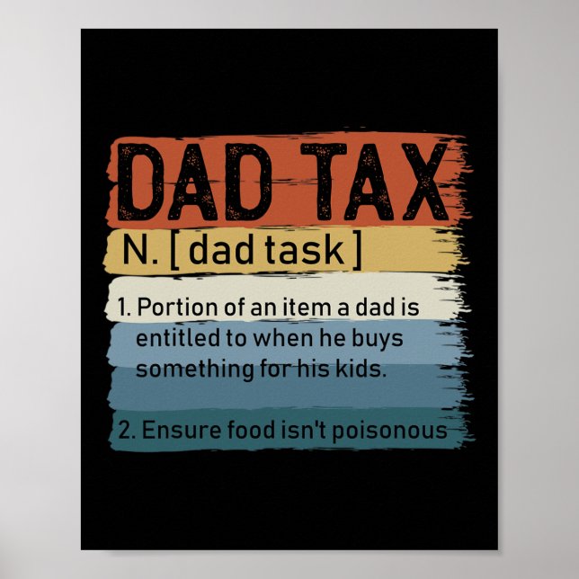Pappa Skattemässig definition av Sarkastic Fars da Poster (Framsidan)