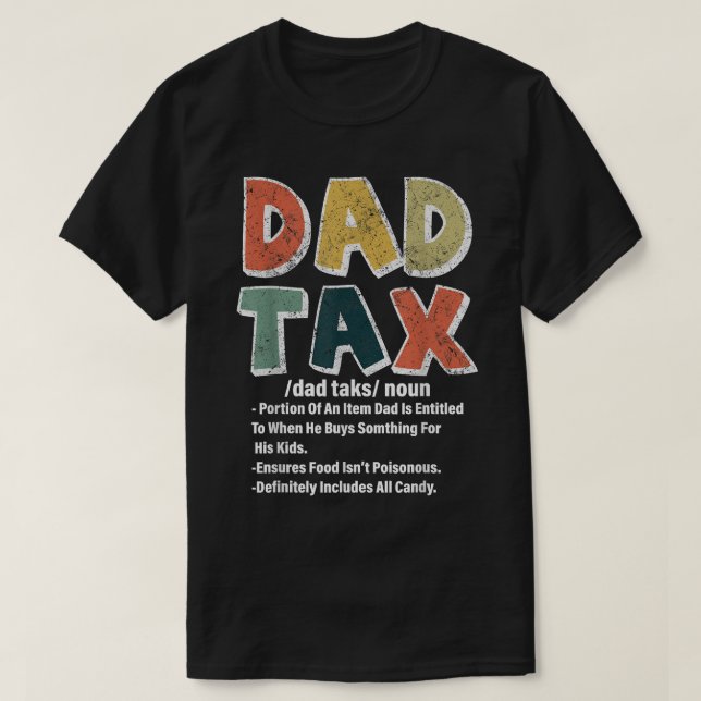 Pappa skattemyndighetsdefinition för Pappa Fars da T Shirt (Design framsida)