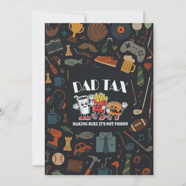 Pappa-skatten Skapar att den inte ger ut i Far-dag Inbjudningar (Framsida)