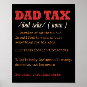 Pappa skattereform Manar Funny Fars dag 11 Poster