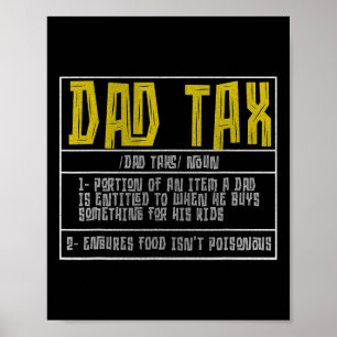 Pappa skattereform Manar Funny Fars dag 13 Poster