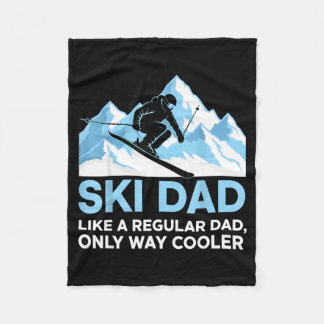 Pappa skidälskare skidåkare man snowboard rolig sk fleecefilt