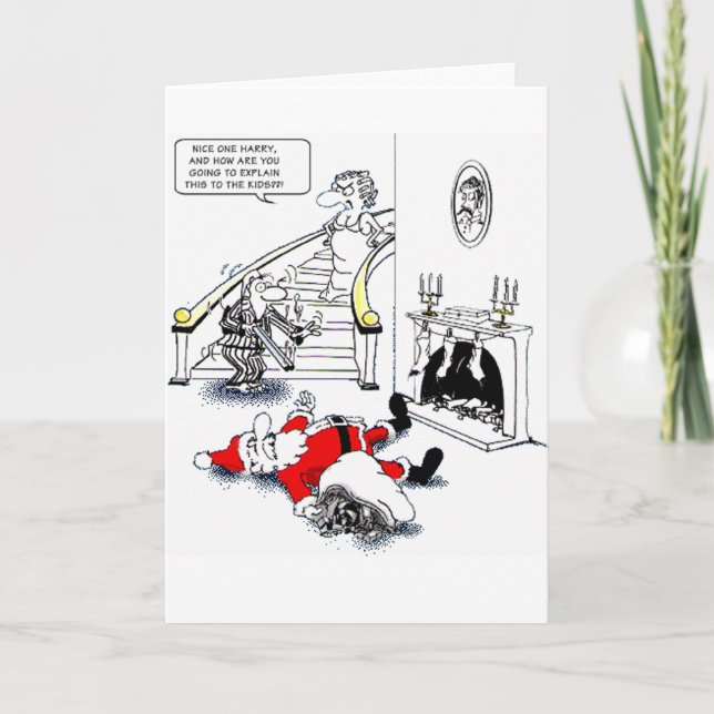 Pappa sköt Santa Helgkort (Framsida)