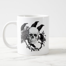 Pappa Skull och Kråkor Halloween Jumbo Mugg
