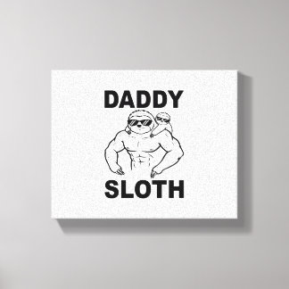 Pappa Sloth Canvastryck