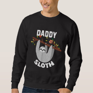 Pappa Sloth på Träd Sloth 107 Lång Ärmad Tröja
