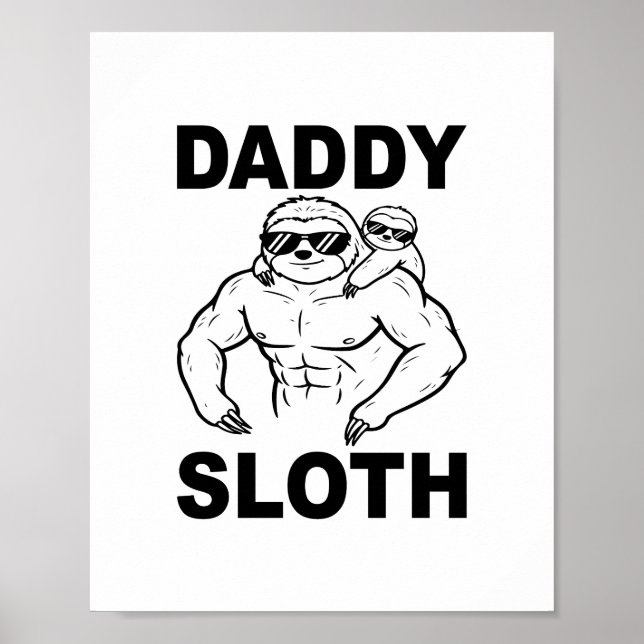 Pappa Sloth Poster (Framsidan)