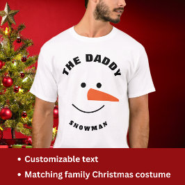 Pappa Snömannen Ansikte Squad Matchande Familj Kos T Shirt
