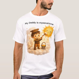 Pappa sol verkstad Söt akvarell Fars dag T- T Shirt