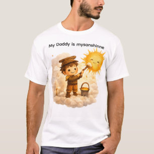 Pappa sol verkstad Söt akvarell Fars dag T- T Shirt