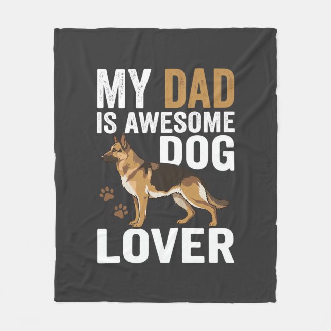 Pappa som älskar hund är fantastisk fleecefilt (Framsidan)