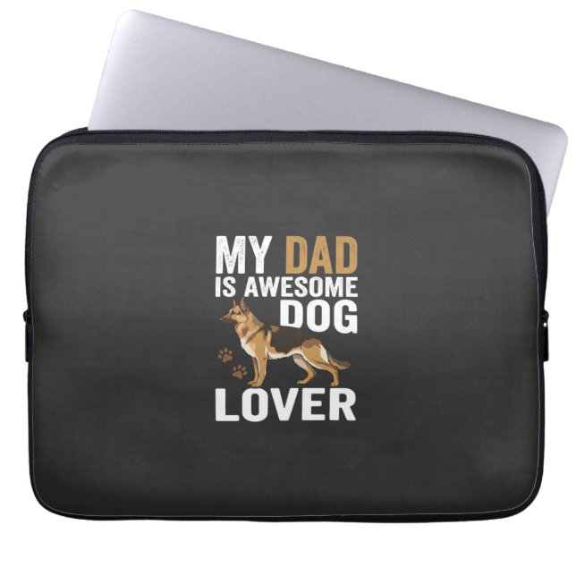 Pappa som älskar hundar är fantastisk laptop fodral (Framsidan)