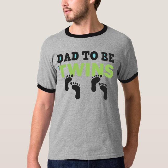 Pappa som är av twillingar t shirt (Framsida)