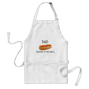 Pappa som är ledar- av grilla - varmkorv förkläde