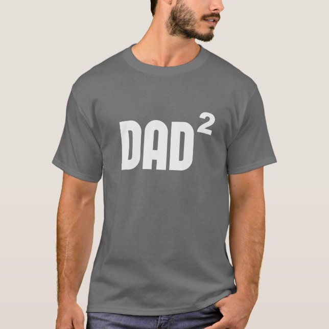 Pappa som Dad2 Exponentially kvadreras Tee (Framsida)