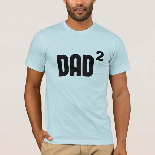 Pappa som Dad2 Exponentially kvadreras Tee (Framsida)