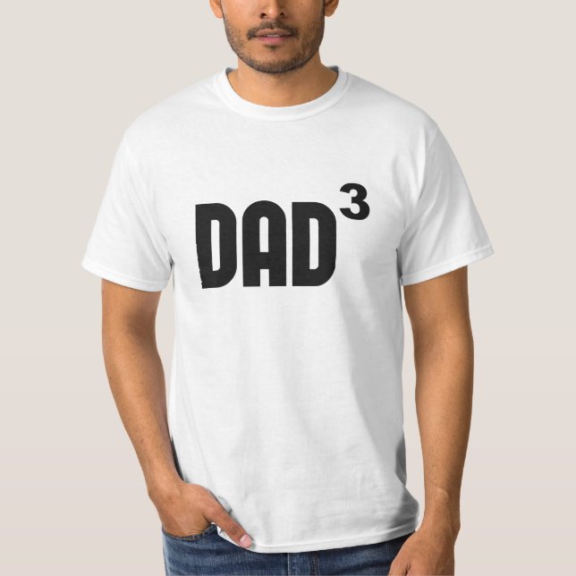 Pappa som Dad3 Exponentially skära i tärningar Tee (Framsida)