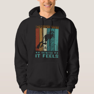 Pappa som dyker Ju djupare du dyker desto bättre ä Hoodie