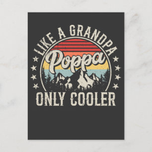 Pappa som en farfar, bara coolare Retro Vykort