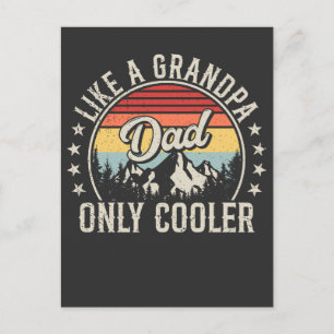 Pappa som en farfar, fast coolare Retro Vykort