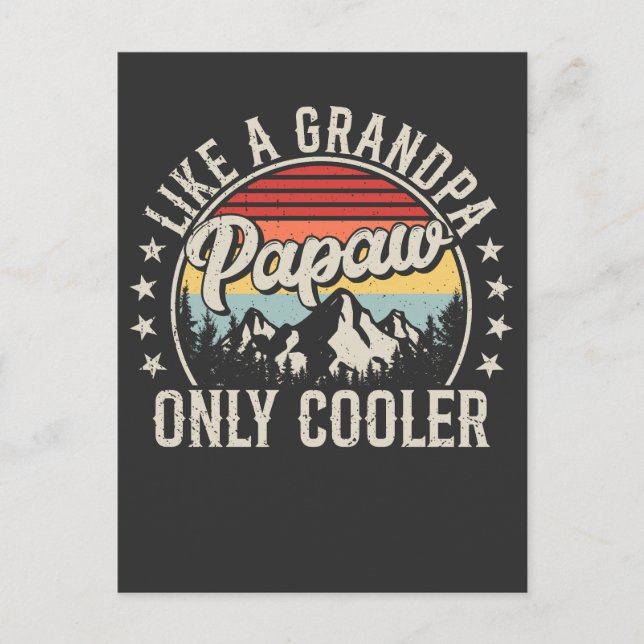 Pappa som en farfar, fast coolare Retro Vykort (Framsida)