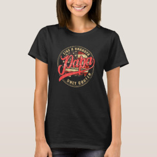 Pappa som en farfar som bara kylare USA flagga Pap T Shirt