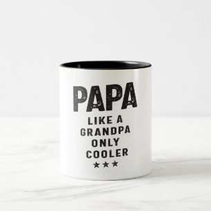 Pappa som en morfar - morfar Två-Tonad mugg