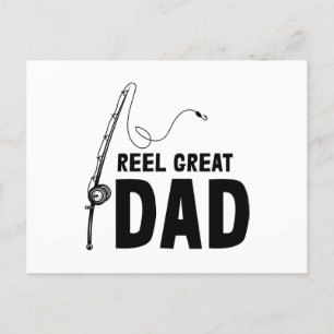 Pappa som fiskar rullar fantastisk pappa glad fade meddelande vykort
