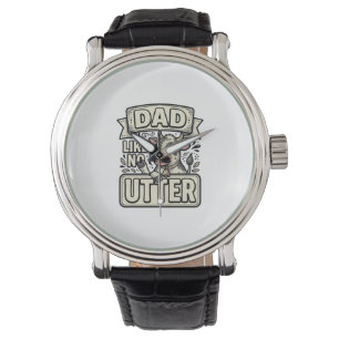 Pappa som ingen annan rolig ko vintage vektor desi armbandsur