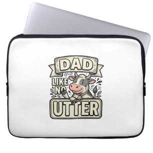 Pappa som ingen annan rolig ko vintage vektor desi laptop fodral