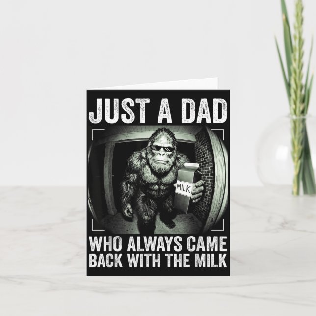 Pappa som kom tillbaka med mjölken fars dag kort (Framsida)