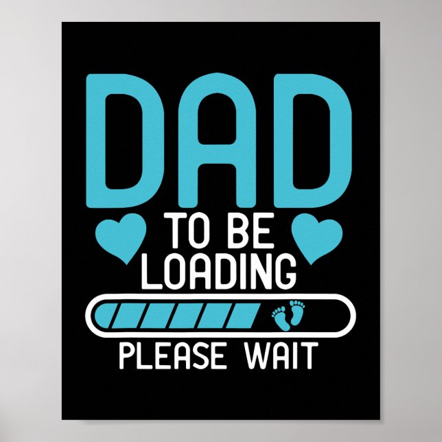 Pappa som ska läsas in Vänta Baby Gravid Poster (Framsidan)