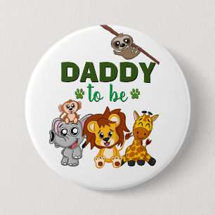 Pappa som ska vara Pappa Jungle Safari Animal Baby Knapp