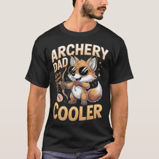 Pappa som skjuter båge som en vanlig pappa men t shirt
