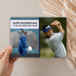 Pappa som spelar golf | Golftajming Glad fars dag Kort