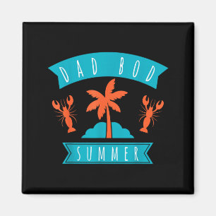 Pappa sommarlov semester resa strand älskare famil magnet