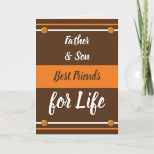 Pappa & Son bästa vänner brun och orange Kort