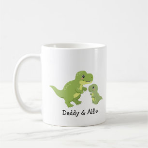 Pappa & Son Dino Kärlek - Personlig Family Kaffemugg