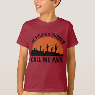 Pappa & Son Fishing Buddy t-shirt, Personlig Fath T Shirt