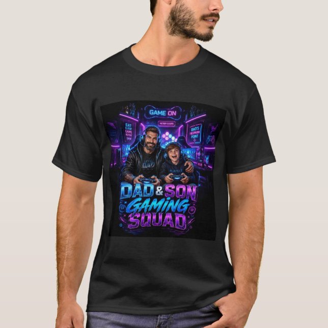 Pappa & Son Gaming Squad T-Shirt  (Framsida)