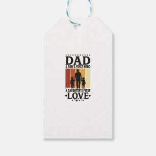 Pappa Son Helt först Dotter Första Kärlek Vintage Presentetikett