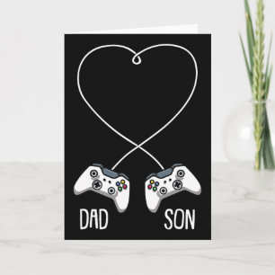 Pappa Son Spel Fars Dag Cool Video-spel Matchande Kort