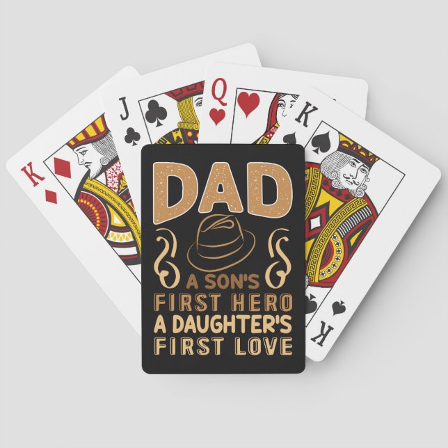 Pappa - Son's First Hero, Dotter's First Kärlek Casinokort (Baksidan)