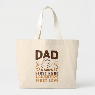 Pappa - Son's First Hero, Dotter's First Kärlek Jumbo Tygkasse