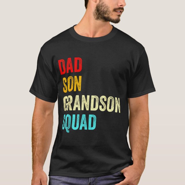 Pappa sonson sondottersquad matchande farfar fader t shirt (Framsida)
