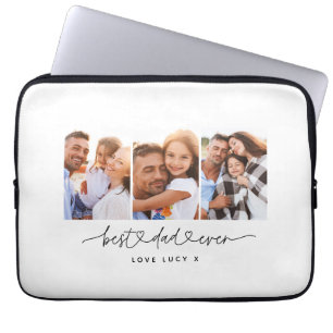 pappa söta, moderna skript med flera fotopresentat laptop fodral