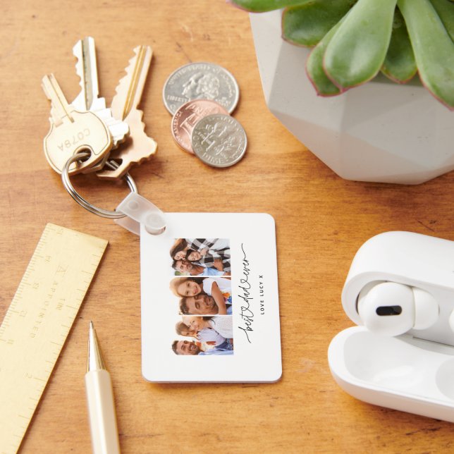 pappa söta, moderna skript med flera fotopresentat nyckelring (Skrivbord)