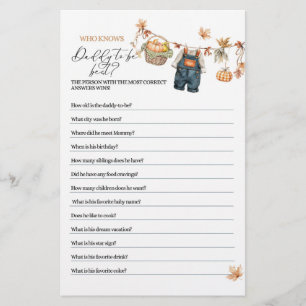 Pappa-spel för modern Pumpkin Fall Baby Shower