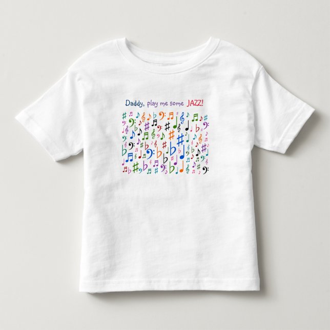 Pappa, spela mig lite JAZZ! T Shirt (Framsida)