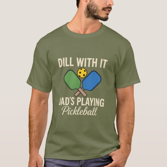 Pappa spelar Pickleball T Shirt (Framsida)